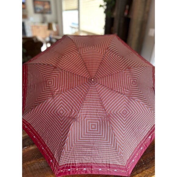 Vintage Etienne Aigner Plum Umbrella W/ Convertible Cover Bag - Picture 10 of 15